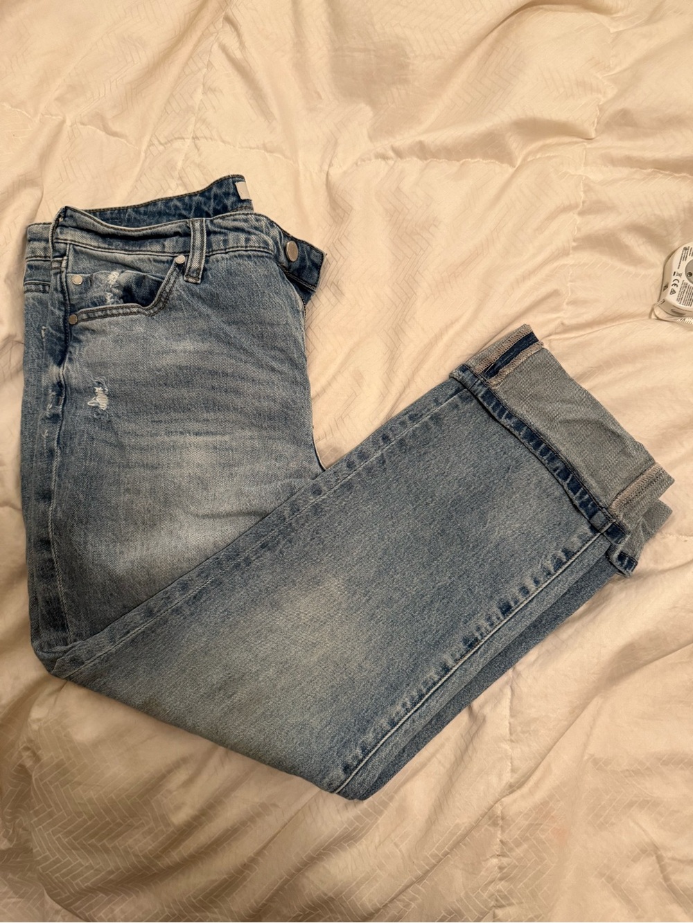 Liverpool Jeans Company Light Blue Relaxed Fit Cuffed Jeans